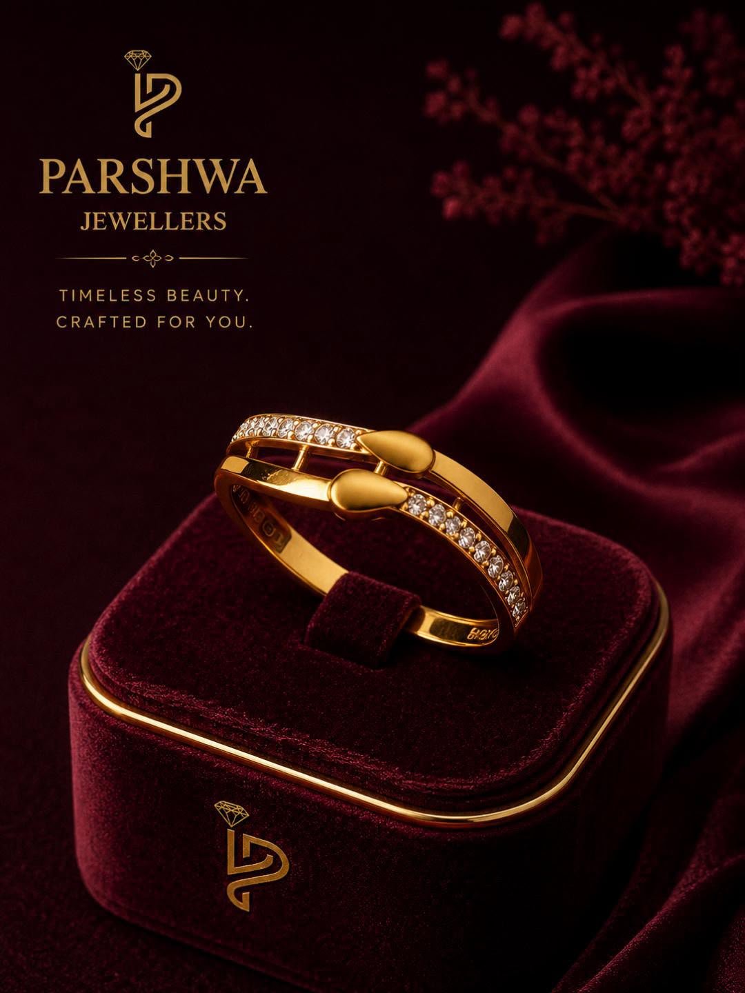The Parshwa Twin-Row Buckle Diamond Ring