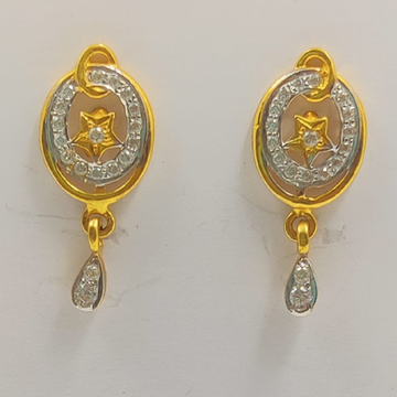 Gold And Diamond Earrings by 