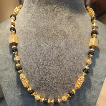 916 Gold Fancy Rudraksh Chain by 