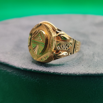  916 Gold Round Design Ring by 