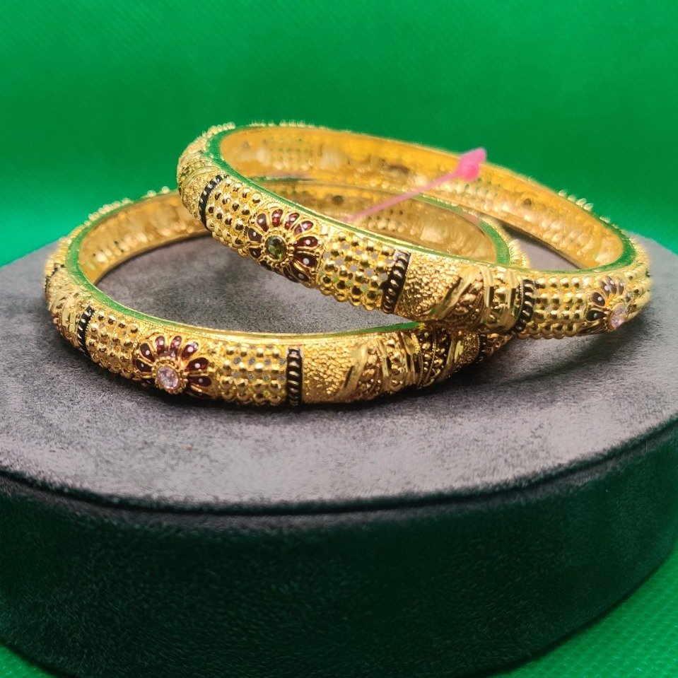 916 gold meenakari bangle