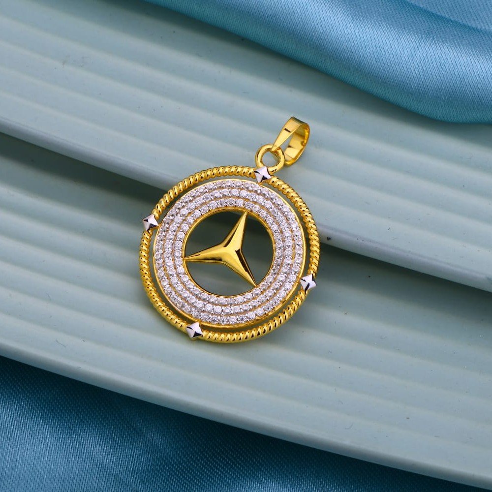 916 Gold Mercedes Pendant