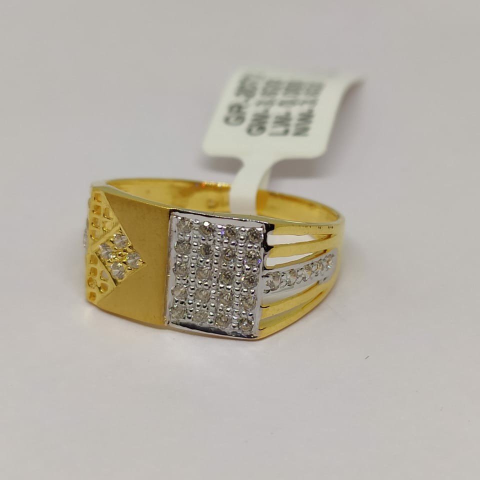 916 22 carat fancy gents diamond ring