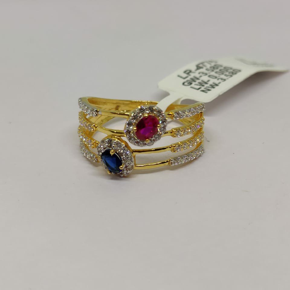 22 carat 916 fancy diamond ladies ring