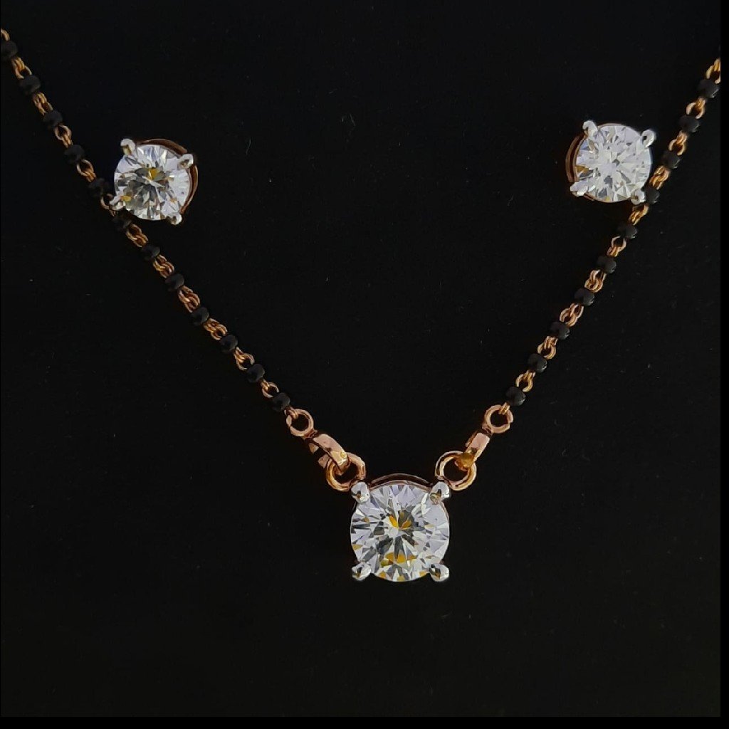 single stone diamond mangalsutra